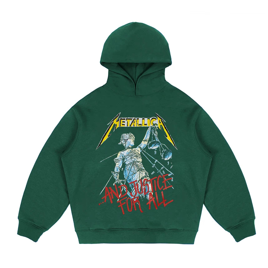 Hoodies, hoodies, metallica pullover, metal bands, American retro rock, round neck, men's and women's cotton, autumn and winter