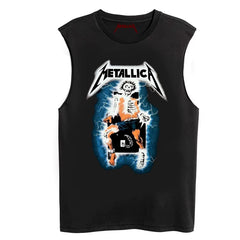 Metallica Rock Sleeveless T-shirt King of Metal Men's Loose Sleeveless Tank Top (5)