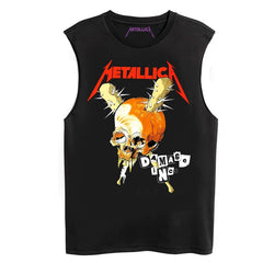Metallica Rock Sleeveless T-shirt King of Metal Men's Loose Sleeveless Tank Top (17)
