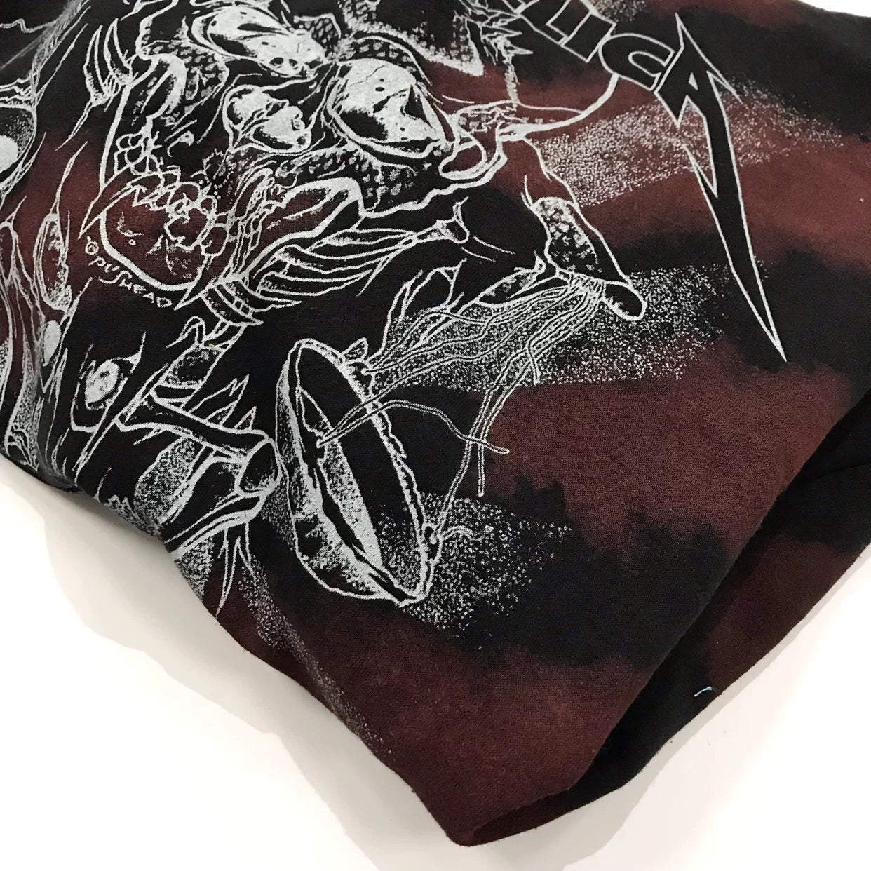 欧美单男式卫衣水洗做旧宽松休闲摇滚乐队Metallica骷髅头金属风
