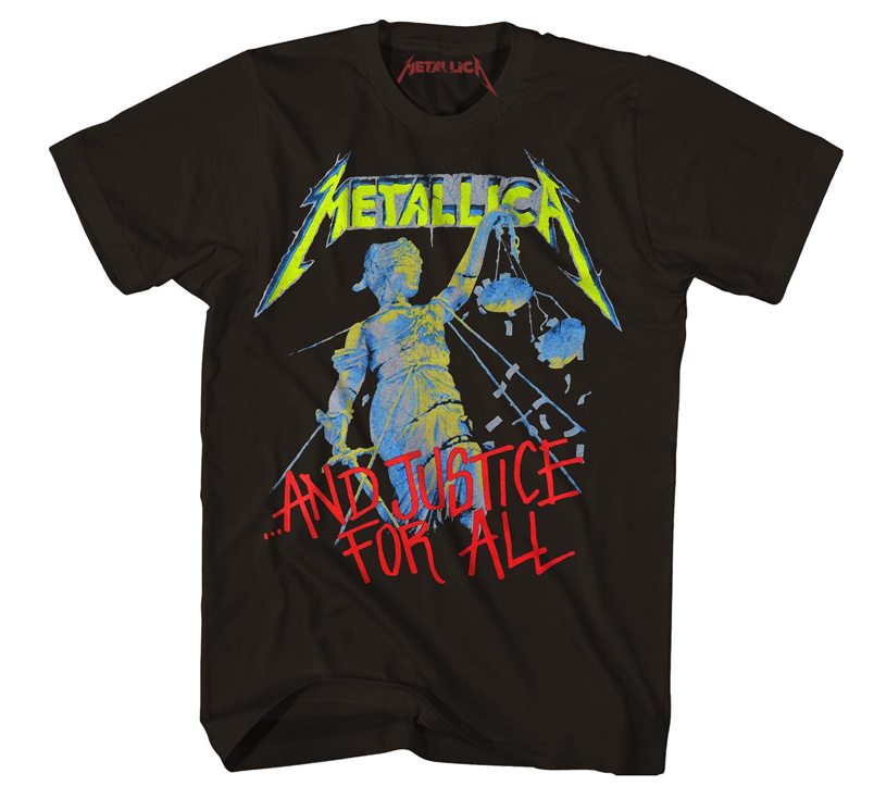 Metallica Rock Black White Short Sleeve Heavy Cotton Summer American Street Short Sleeve T-shirt Clothes