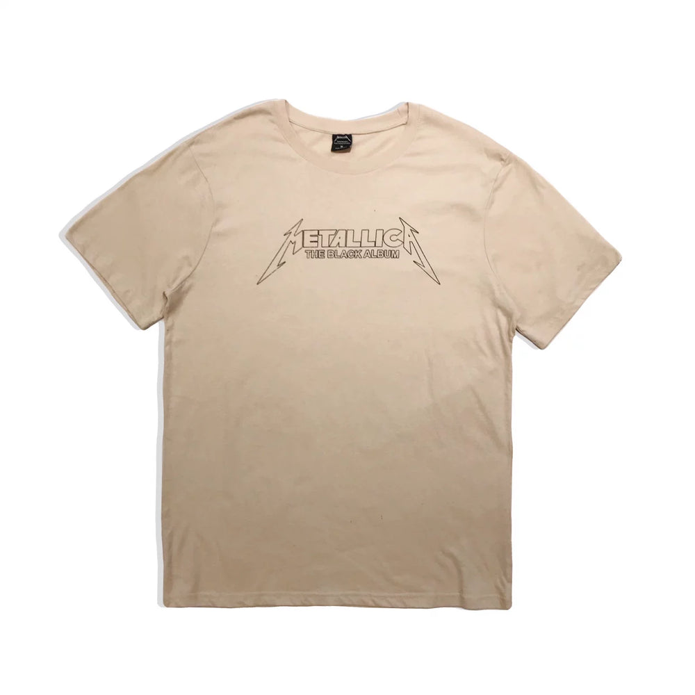 欧美单男式短袖T恤金属摇滚乐队Metallica直喷印花少量一批