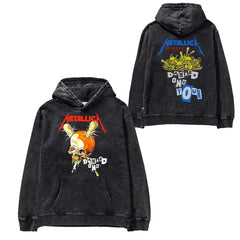 Metallica metal band James Hetfield punk distressed washed retro batik hooded sweatshirt (29)