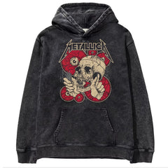 Metallica metal band James Hetfield punk distressed washed retro batik hooded sweatshirt (2)