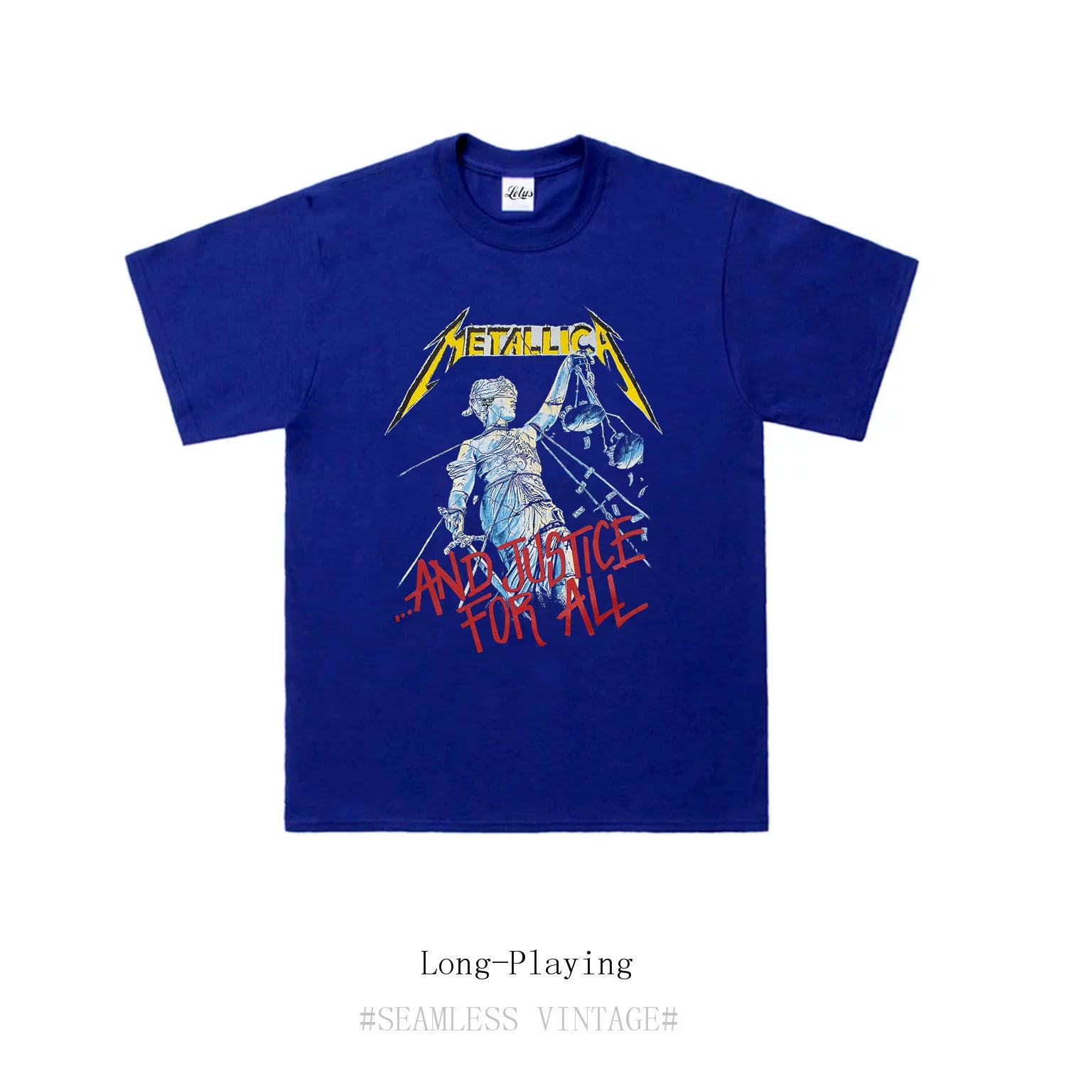 T-shirt Metallica Metal Band Short Sleeve Rock Punk Round Neck Male Female Couple Same Style Pure Cotton Trendy Print