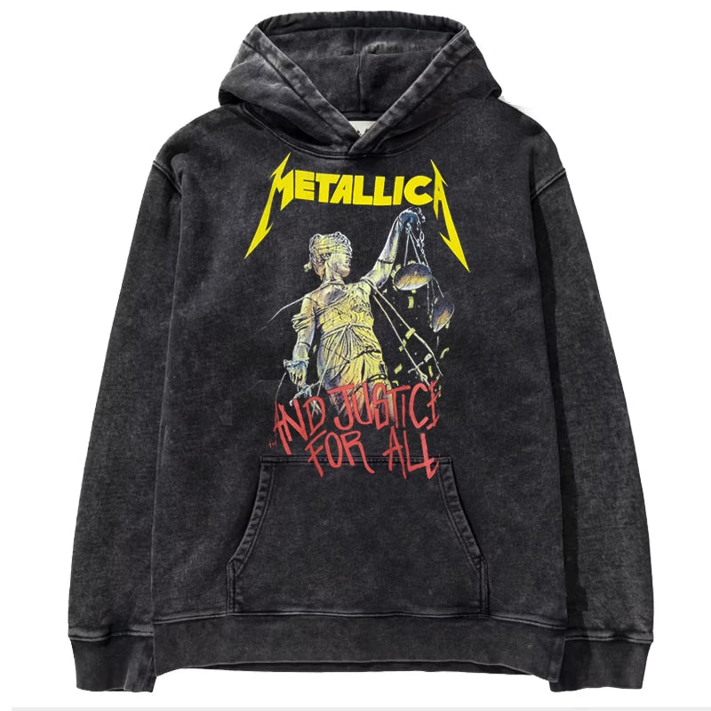 Metallica metal band James Hetfield punk distressed washed retro batik hooded sweatshirt (9)
