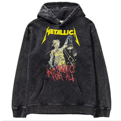 Metallica metal band James Hetfield punk distressed washed retro batik hooded sweatshirt (9)