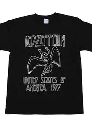 Led Zeppelin Gunslinger Metallica The Beatles Pinkfloyd Nirvana Rock Short Sleeve T-shirt