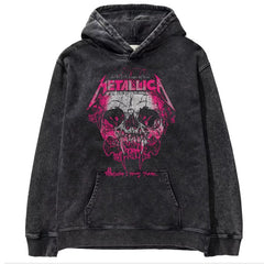 Metallica metal band James Hetfield punk distressed washed retro batik hooded sweatshirt (6)