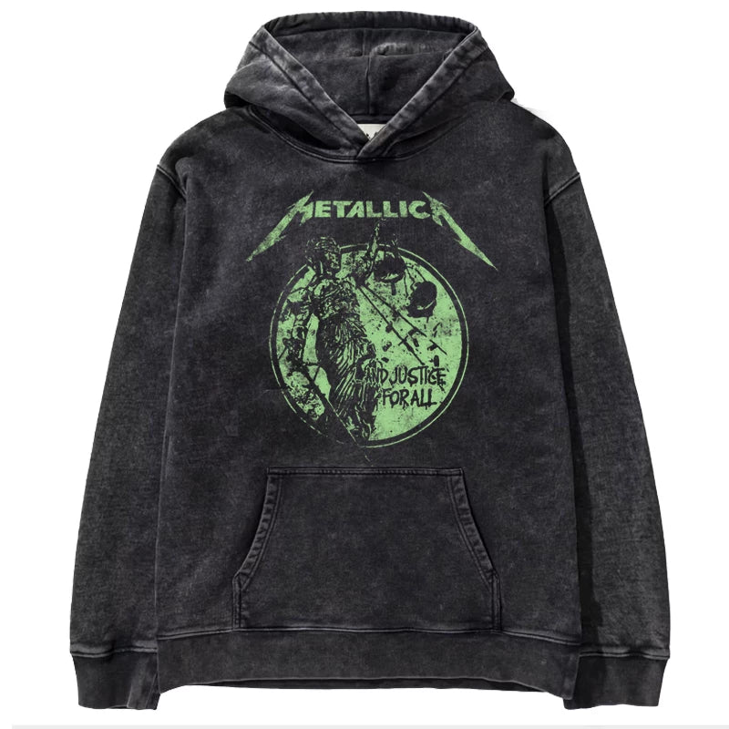 Metallica metal band James Hetfield punk distressed washed retro batik hooded sweatshirt (17)