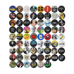 Two Rock Band Badges Matellica Queen Beatles Stone Rose Brooch Pin Pin Pin