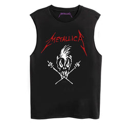 Metallica Rock Sleeveless T-shirt King of Metal Men's Loose Sleeveless Tank Top (21)
