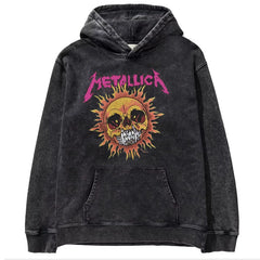 Metallica metal band James Hetfield punk distressed washed retro batik hooded sweatshirt (15)