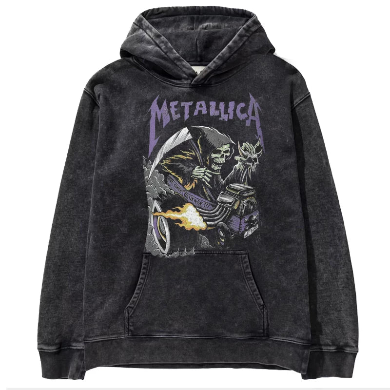 Metallica metal band James Hetfield punk distressed washed retro batik hooded sweatshirt (14)
