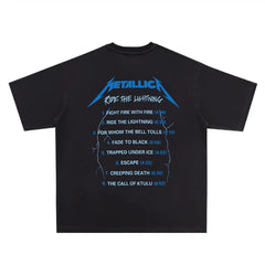 Metallica ride the lighting printed T-shirt band washed for vintage