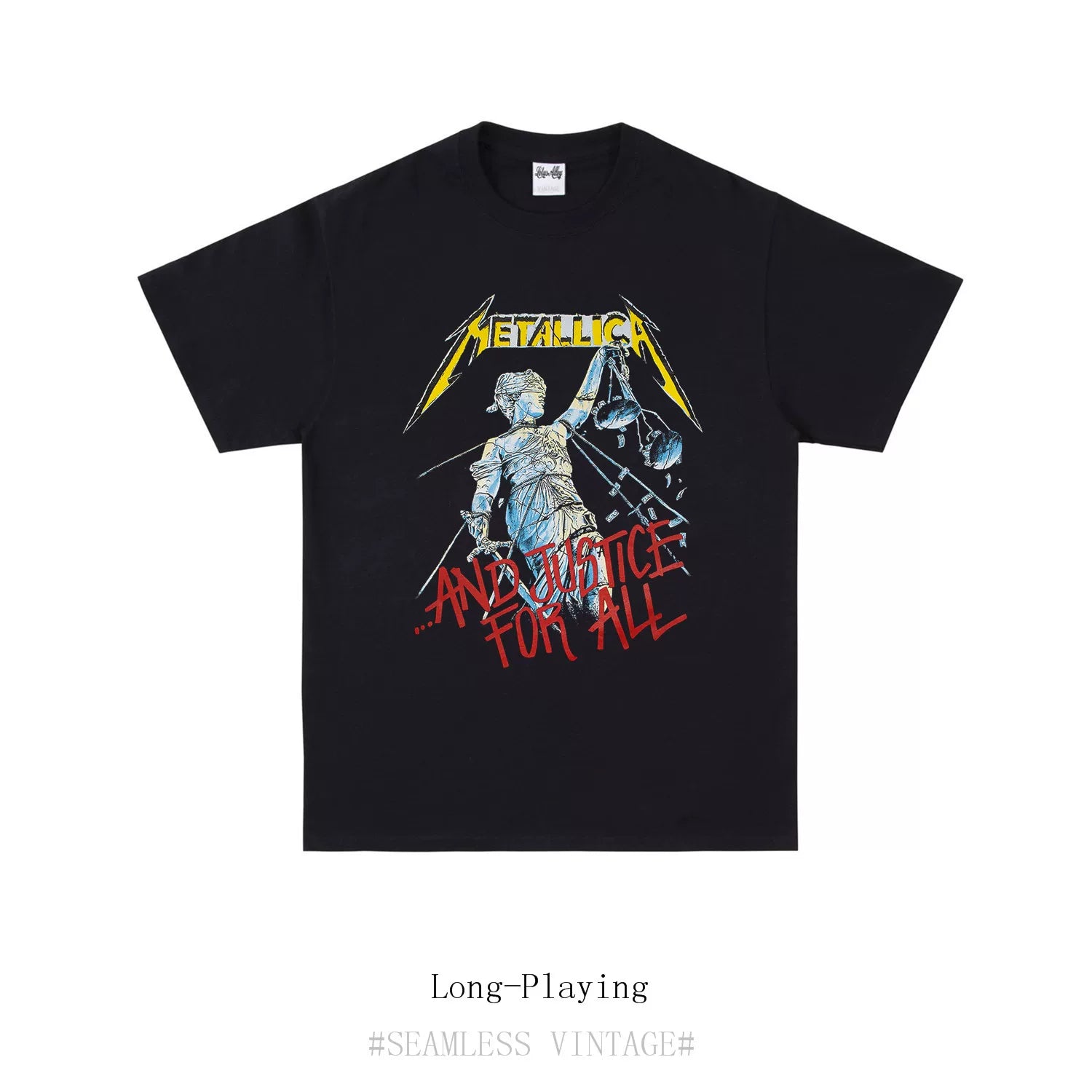T-shirt Metallica Metal Band Short Sleeve Rock Punk Round Neck Male Female Couple Same Style Pure Cotton Trendy Print