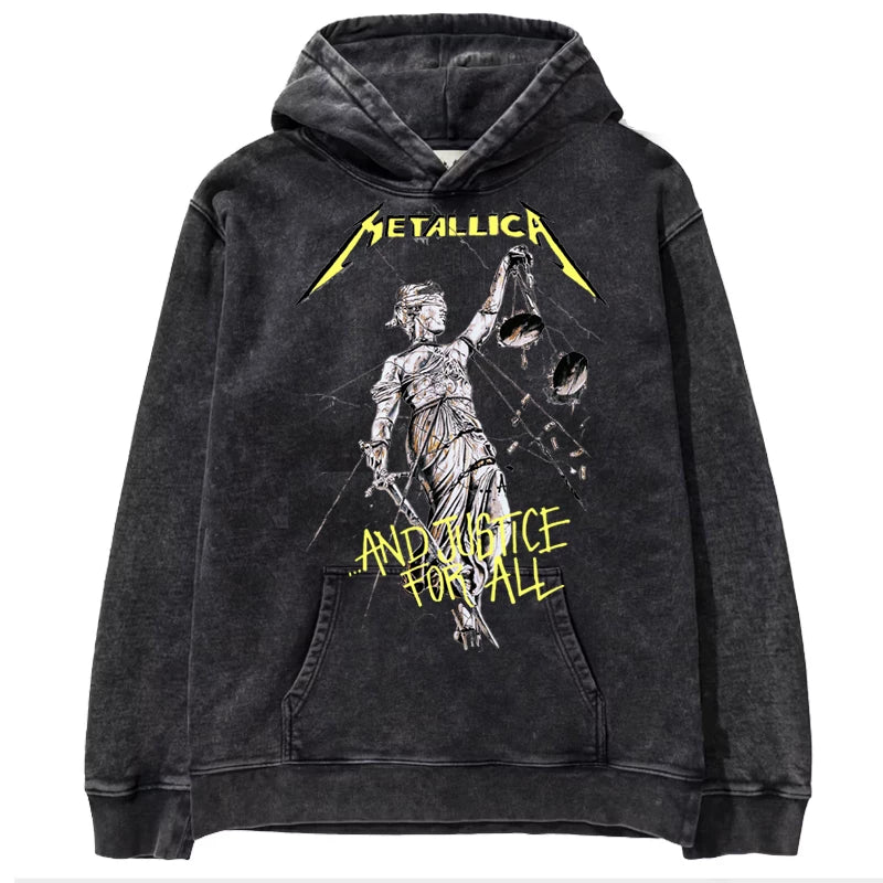 Metallica metal band James Hetfield punk distressed washed retro batik hooded sweatshirt (11)