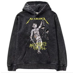 Metallica metal band James Hetfield punk distressed washed retro batik hooded sweatshirt (11)