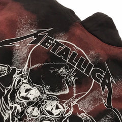 欧美单男式卫衣水洗做旧宽松休闲摇滚乐队Metallica骷髅头金属风
