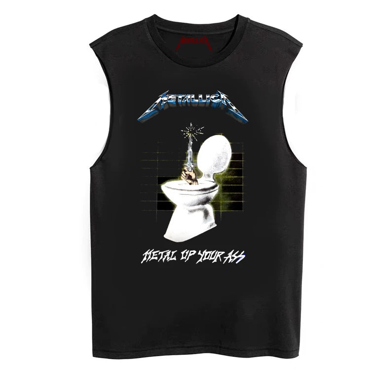 Metallica Rock Sleeveless T-shirt King of Metal Men's Loose Sleeveless Tank Top (3)