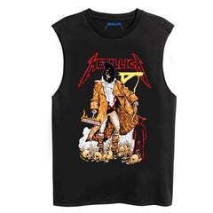 Metallica Rock Sleeveless T-shirt King of Metal Men's Loose Sleeveless Tank Top (22)
