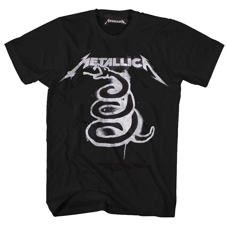 Metallica rock metal band punk snake T-shirt