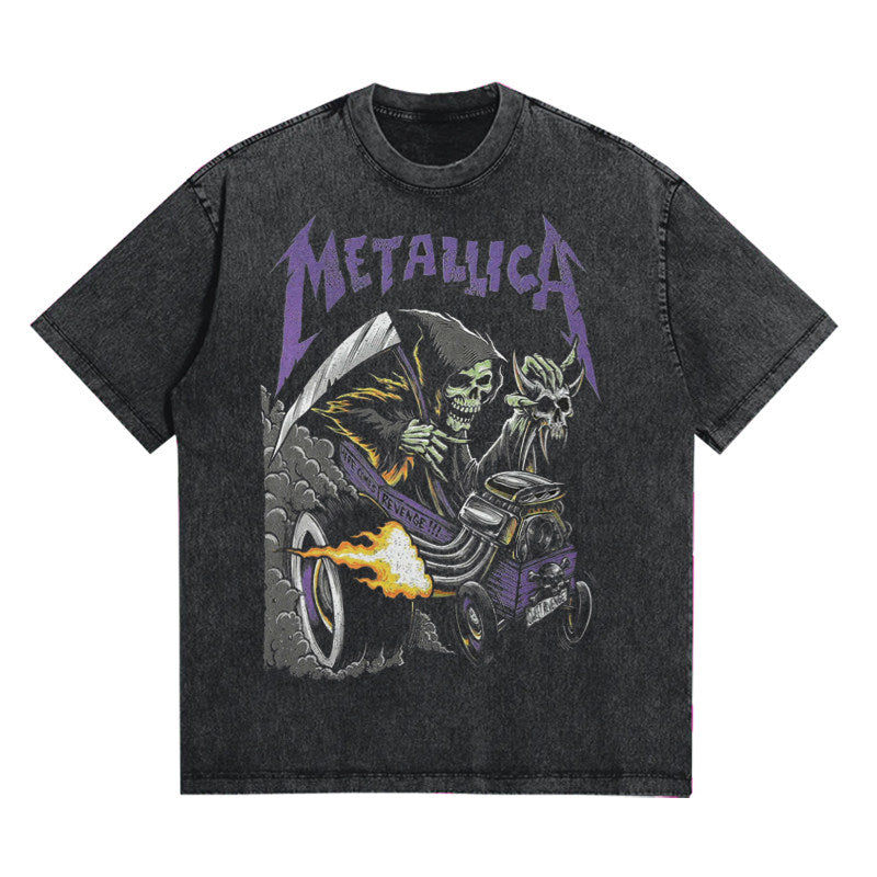 Heavy Metal Band Washed Oversized Vintage Graphic T-Shirt