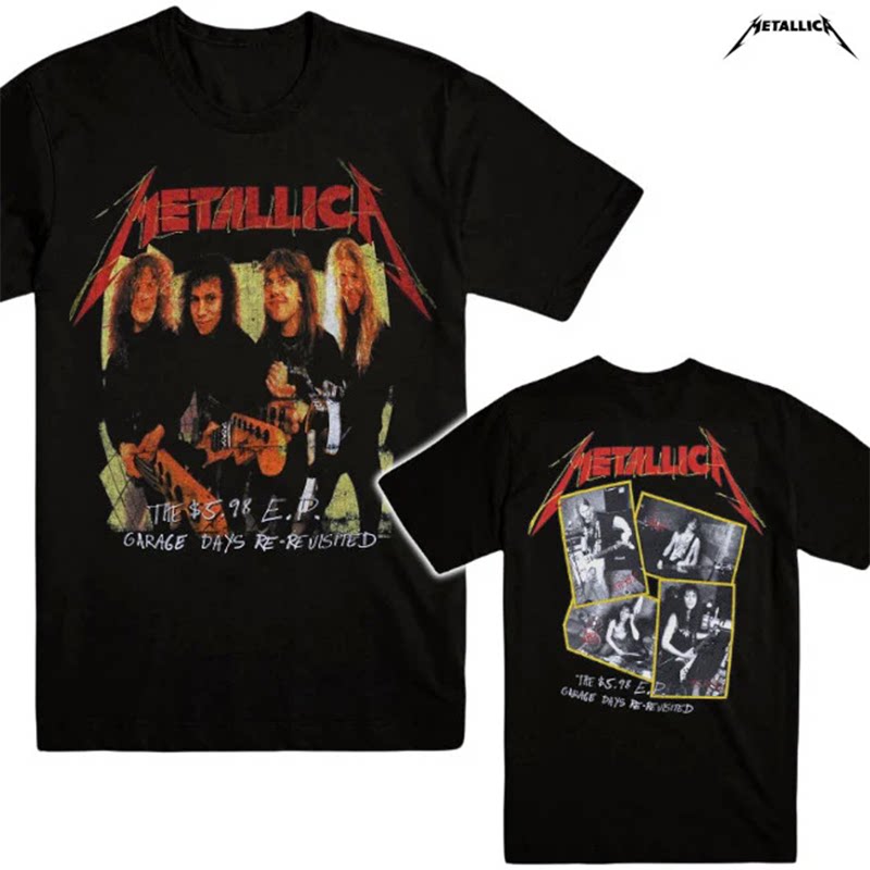 Metallica Retro Rock Band Graphic T-Shirt