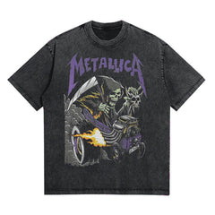 Heavy Metal Band Washed Oversized Vintage Graphic T-Shirt