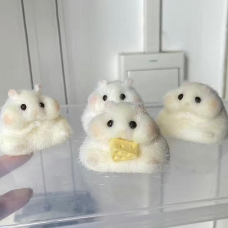 Handmade Silicone Little Hamster Stress Relief Squeeze Toy