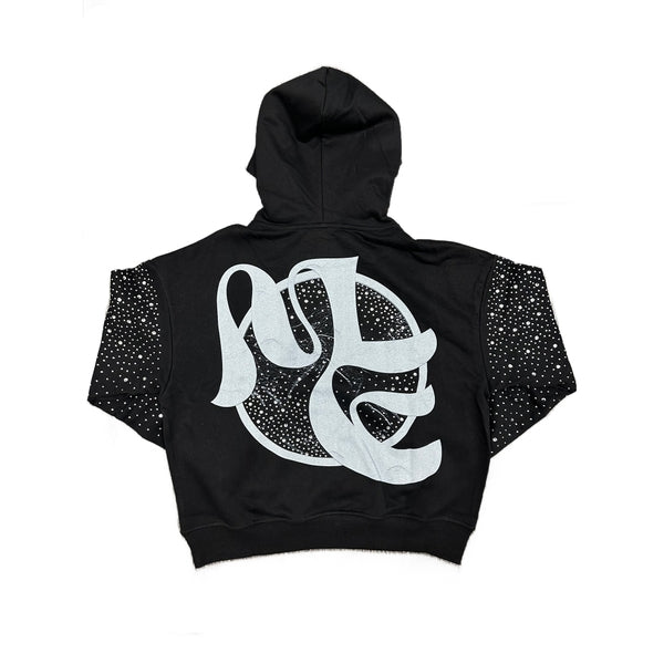 Mixed Emotion Fallen Angels Rhinestone Hoodie