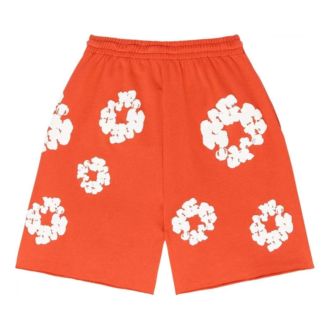 Denim Tears The Cotton Wreath Shorts 'Orange'