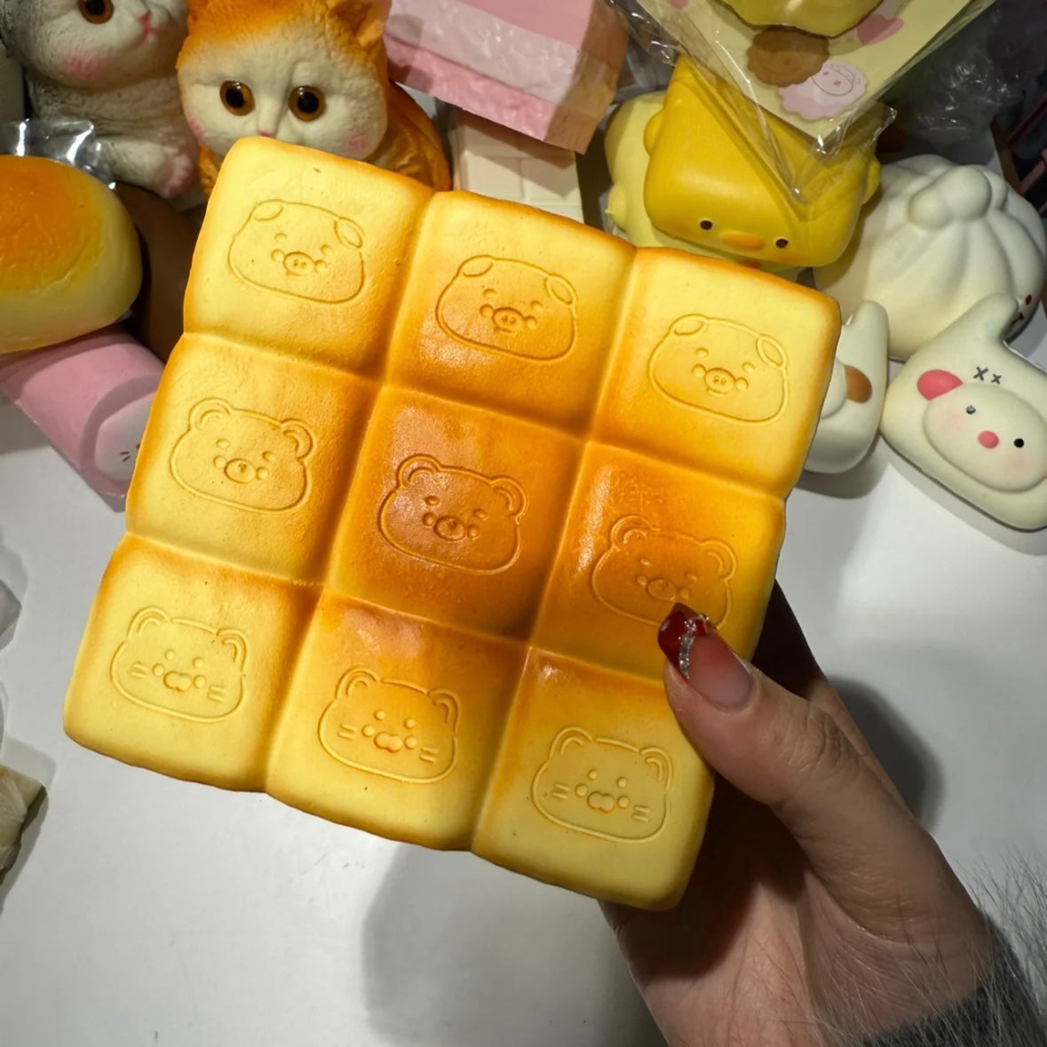 Slow Rising Squishy Nine Squares Cake Stress Relief Decompression Toy